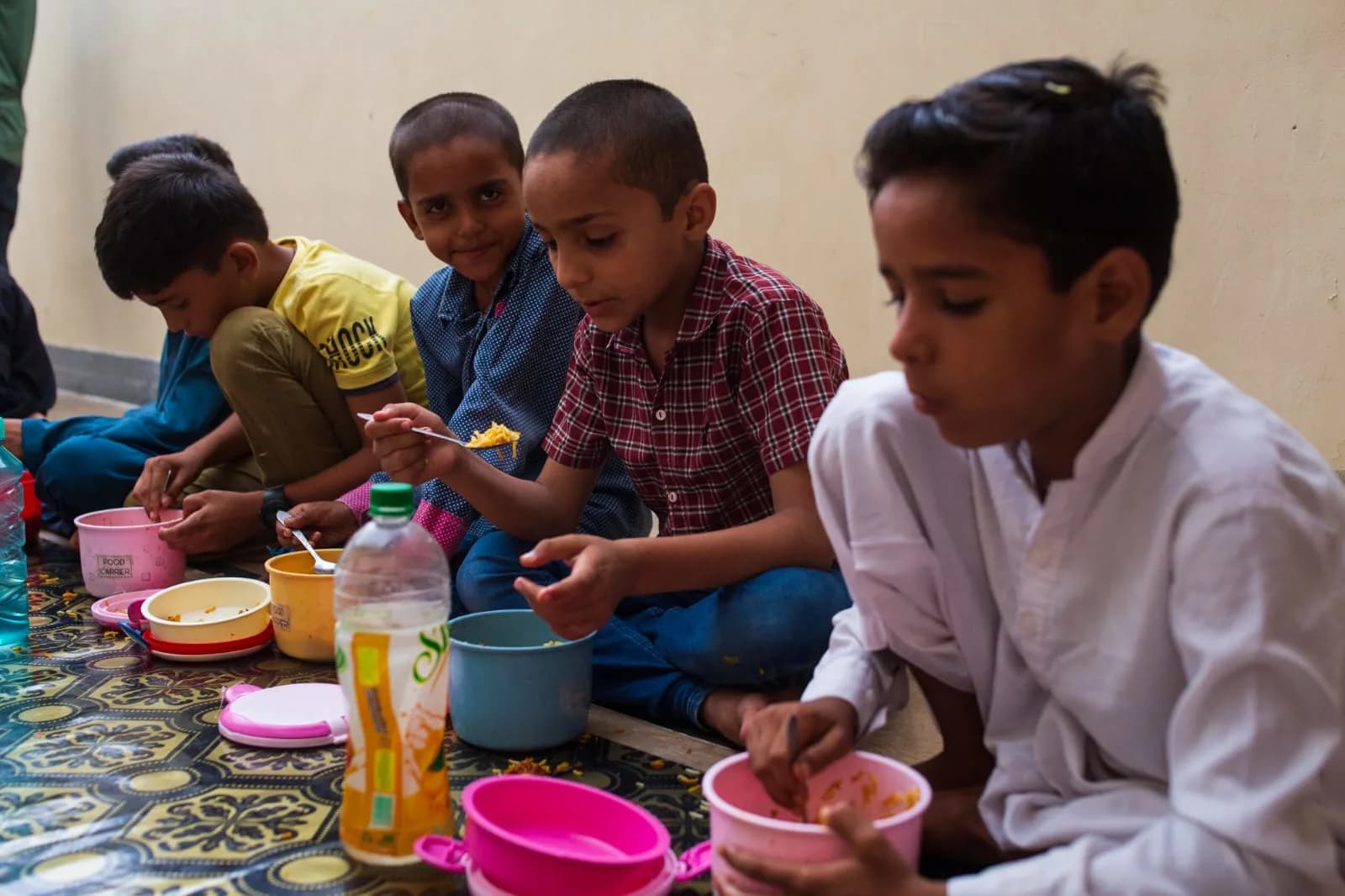Ali Hasan, a student at the Library of Ibrahim Goth Food Support Program